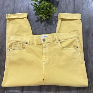 LOFT Sunflower Yellow Cropped Ankle Jeans